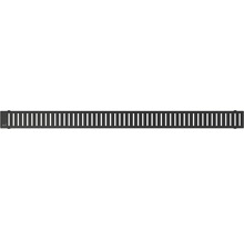 Grille d'évacuation de douche Alca Pure Black 650x60x15 mm