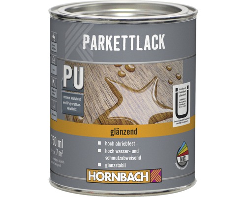 Laque pour bois HORNBACH vernis pour parquets brillante 750 ml