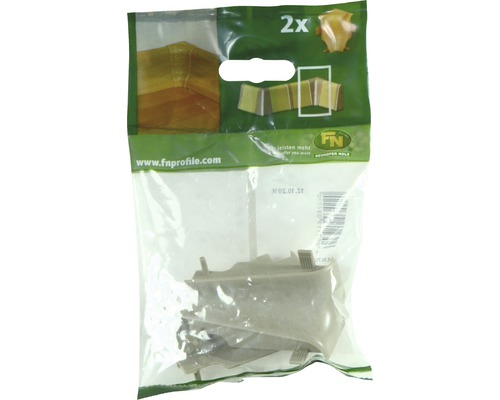 Emballage avec deux connecteurs d''angle en plastique