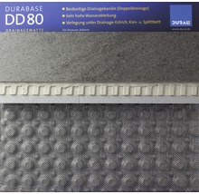 DURABASE DD 80 natte de drainage pour terrasses et balcons.