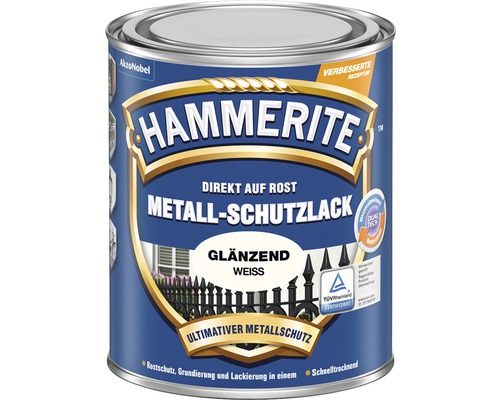 HAMMERITE Metallschutzlack glänzend weiß 250 ml