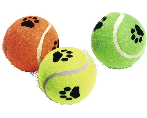 Jouet pour chien Karlie balle de tennis qui couine ø 6 cm, différentes couleurs