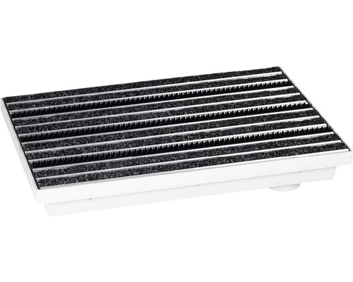 Grille gratte-pieds Wolfa 60x40x7 cm avec rainures/brosse