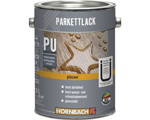 Laque pour bois HORNBACH vernis pour parquets brillante 2,5 l