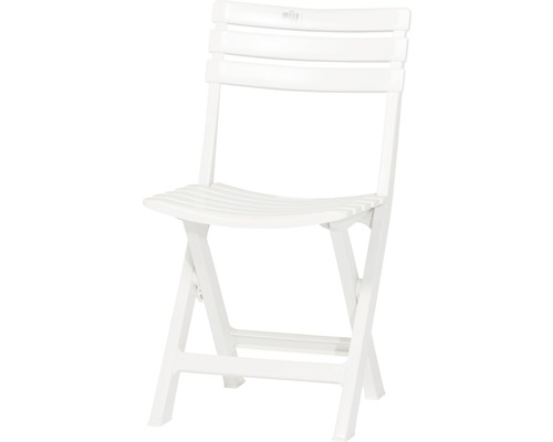 Chaise pliante Birki plastique, blanc