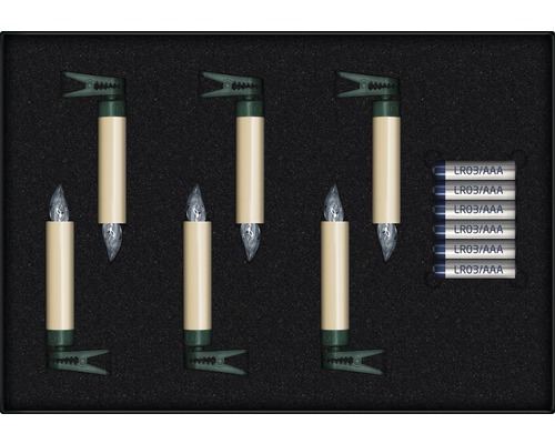 Bougies de sapin de Noël LED sans fil avec piles en kit