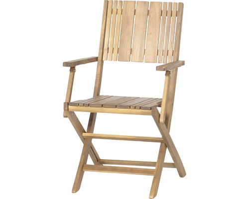 Holzklappstuhl für den Garten mit Armlehnen