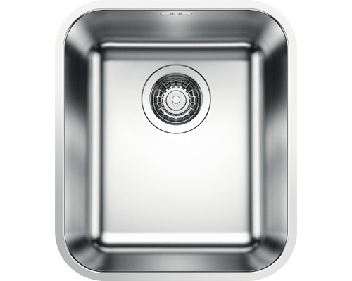 Évier Blanco SUPRA 340-U 370 x 430 mm acier inoxydable finition brossée 518199 Évier en acier inoxydable avec drain