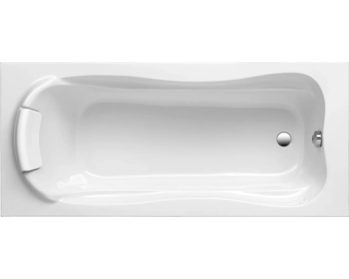 Baignoire OTTOFOND Syros 80 x 170 cm blanc brillant lisse 900101 Vue de dessus d''une baignoire rectangulaire
