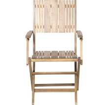 Holzstuhl mit Armlehnen für den Aussenbereich