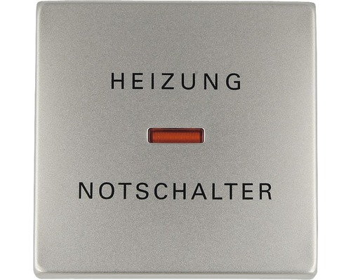 Bascule d'interrupteur avec impression chauffage avec petite calotte rouge Busch-Jaeger 1789 H-866 Pur acier inoxydable