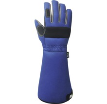 Gants de jardin bleus avec manchette pour protéger des épines et des rayures