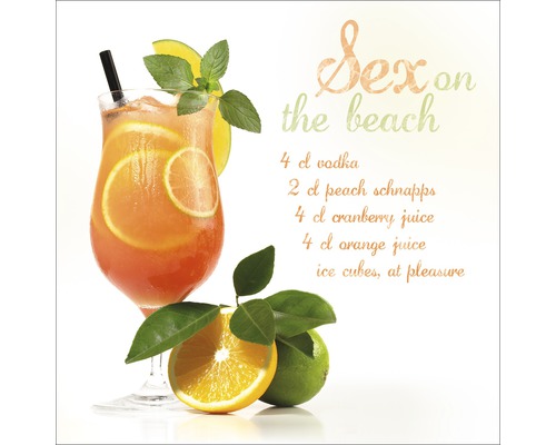 Glasbild Sex On The Beach 30x30 cm GLA1162