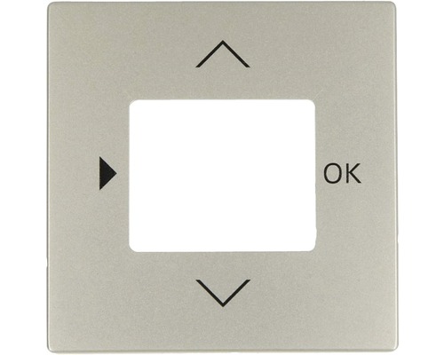 Plaque centrale Busch-Jaeger 6435-866 cache pour minuteur Pur acier inoxydable Insert de commande avec symboles fléchés et lettrage OK