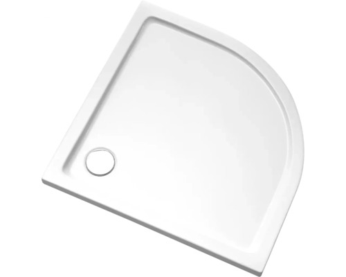 Receveur de douche OTTOFOND Dunbar 90 x 90 x 3 cm blanc brillant lisse 900401 Receveur de douche quart de cercle en acrylique sanitaire
