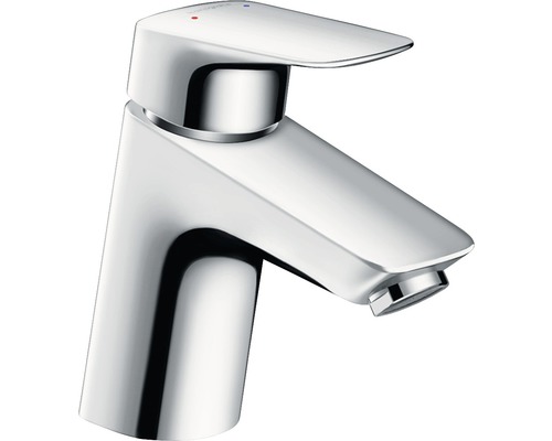 Mitigeur de lavabo hansgrohe Logis 71070000 chrome, mécanisme de vidage inclus Robinet de lavabo en métal