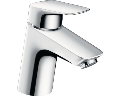 Mitigeur de lavabo hansgrohe Logis 71070000 chrome, mécanisme de vidage inclus