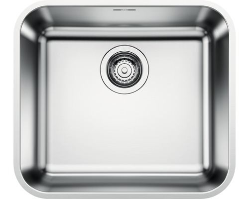 Évier Blanco SUPRA 450-U 480 x 430 mm acier inoxydable finition brossée 518203 Évier en acier inoxydable avec garniture d''écoulement