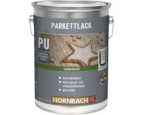 Laque pour bois HORNBACH vernis pour parquets mate satinée 5 l Laque pour bois HORNBACH vernis pour parquets mate satinée 5 l
