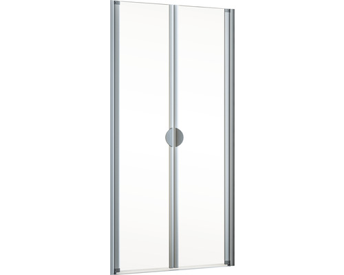 Duschtür mit zwei Drehtüren und runden Griffen