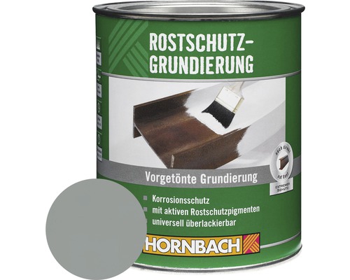 Primaire anti-rouille HORNBACH gris 375 ml Boîte d''apprêt antirouille avec le logo Hornbach