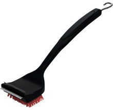 Brosse de barbecue avec grattoir et crochet de suspension