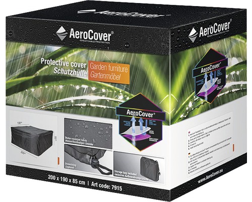 Housse de protection pour ensemble de meubles de jardin 200x190x85 cm Emballage d''une housse de protection AeroCover pour meubles de jardin mesurant 200 sur 190 sur 85 centimètres