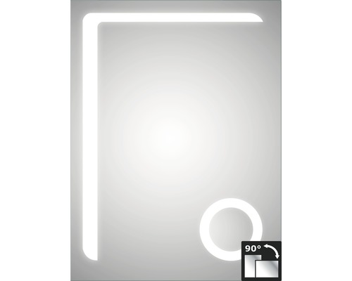 Miroir LED DSK Silver Arrow 60 x 80 cm IP 24 (protégé contre les projections d'eau)-0