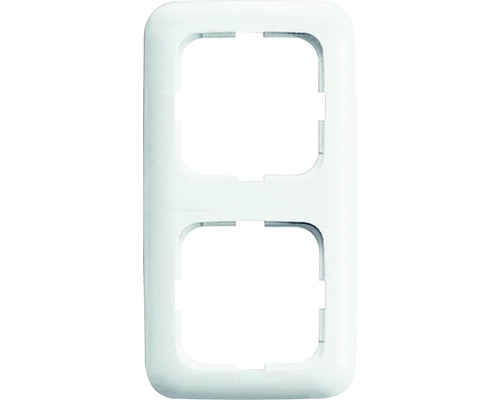 Plaque d'interrupteur double Busch-Jaeger 2512-214 Reflex QD blanc alpin