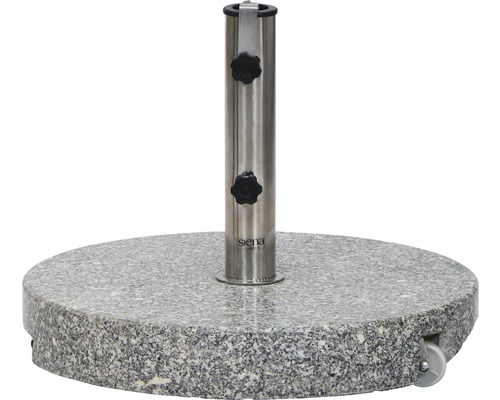 Support de parasol en granite avec roulettes