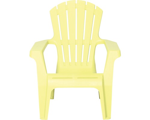 Chaise de jardin Adirondack jaune en plastique