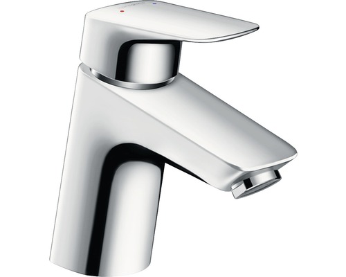 Mitigeur de lavabo hansgrohe Logis 71077000 chrome, mécanisme de vidage inclus