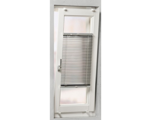 Soluna Store vénétien en aluminium avec guidage latéral, argenté, 70x130 cm Soluna Store vénétien en aluminium avec guidage latéral, argenté, 70x130 cm