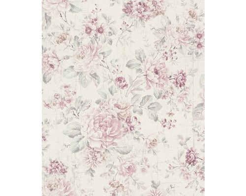 Papier peint intissé 516029 Souvenir guirlande de fleurs rose