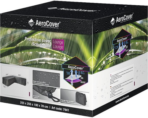 Housse de protection AeroCover pour mobilier de salon, dimensions 255 x 255 x 100 x 70 centimètres
