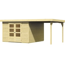 Gartenhaus Karibu Kodiak 5 mit Schleppdach 2,25 m 572 x 262 cm natur