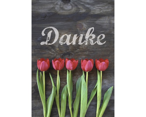 Carte postale Merci tulipes 10.5x14.8 cm