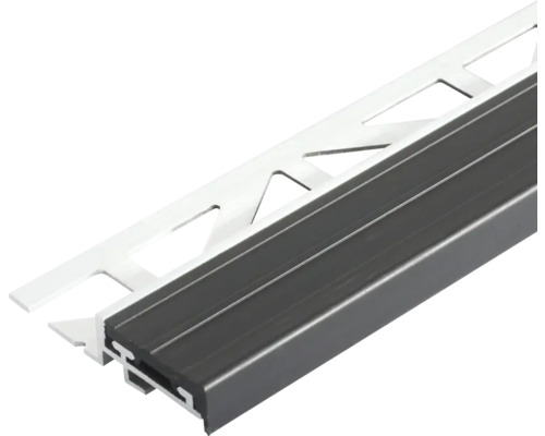 Nez de marche Dural Durastep aluminium longueur 100 cm hauteur 9 mm Profilé de carrelage en plastique et aluminium