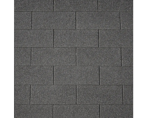 PRECIT Rechteckschindeln schwarz 336 x 777 mm Pack = 2 m² Nahaufnahme von rechteckigen Dachschindeln
