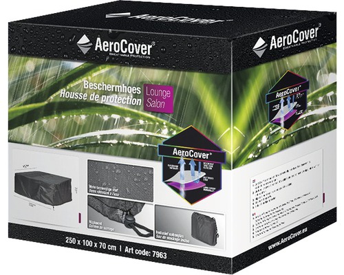 Housse de protection pour banc de salon de jardin 250x100xh70 cm Emballage d''une housse de protection pour meubles de salon de jardin AeroCover, 250x100x70 cm