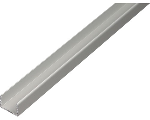 U-Profil Alu silber eloxiert 8,9x10x1,5 mm, 1 m U-Profil Alu silber eloxiert 8,9x10x1,5 mm, 1 m