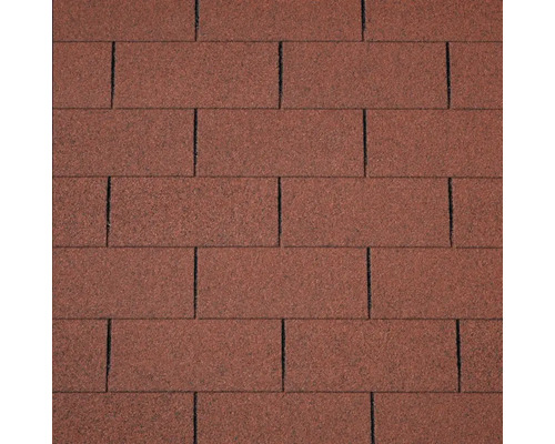 PRECIT Rechteckschindeln ziegelrot 336 x 777 mm Pack = 2 m² Bitumendachschindeln