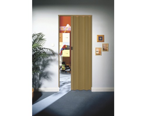 Pièce avec porte pliante devant une chambre d''enfant