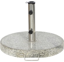 Sonnenschirmständer aus Granit mit Edelstahlrohr