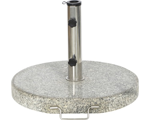 Sonnenschirmständer aus Granit mit Edelstahlrohr