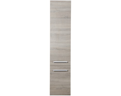 Armoire haute Sanox Stretto couleur de façade chêne gris décor bois 35 x 160 x 35 cm