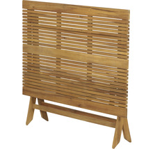 Zusammengeklappter Gartentisch aus Holz