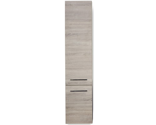 Armoire haute Sanox Straight couleur de façade chêne gris décor bois 35 x 160 x 35 cm