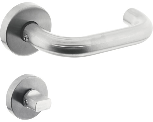 Poignée sur rosace Intersteel Rund WC 8 acier inoxydable