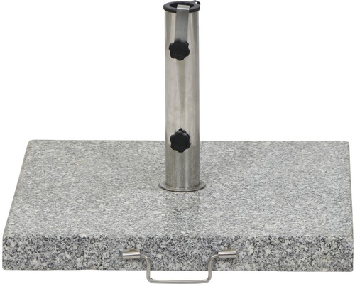 Support de parasol en granit avec tube en acier inoxydable